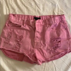 BUBBLEGUM PINK Denim shorts size 30